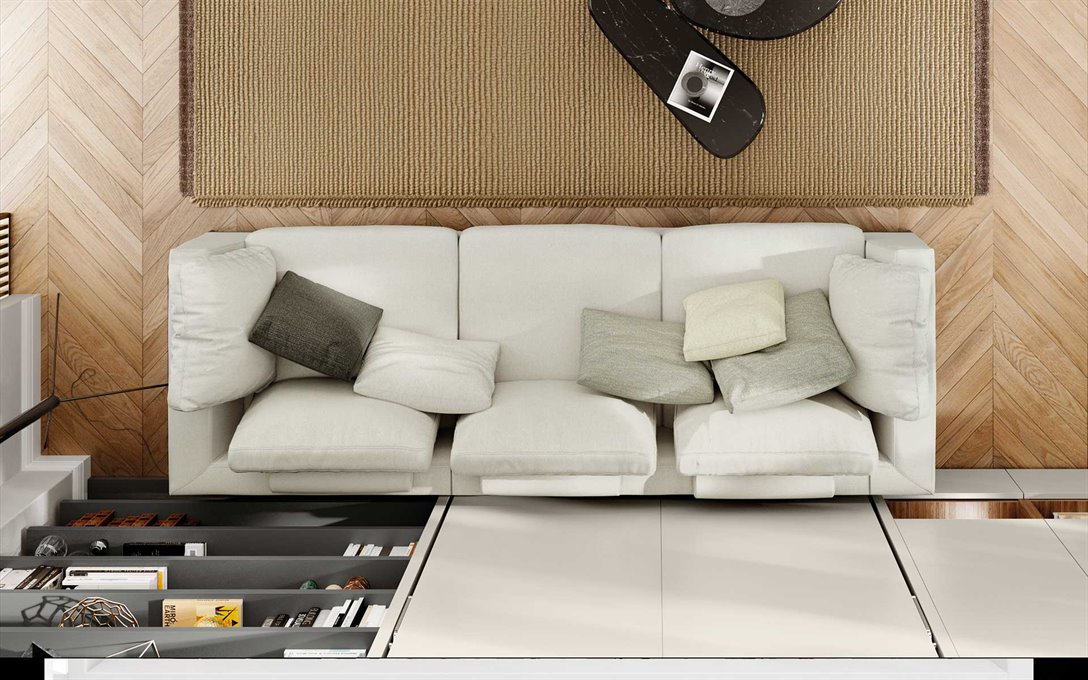 Opklapbed met bank Tonale BedHabits 4